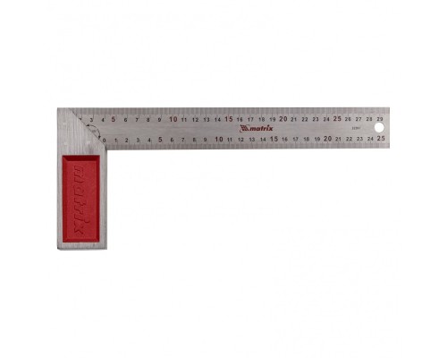 [Лазерные дальномеры, уровни, детекторы] MATRIX Угольник стальной, градуировка, 300 мм [32391]
