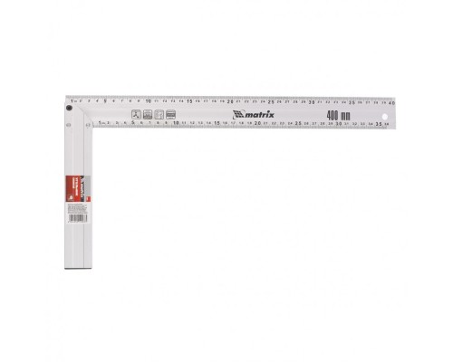 [Лазерные дальномеры, уровни, детекторы] MATRIX Угольник, 400 мм, алюминиевый, литой [32474]