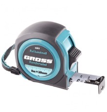 GROSS Рулетка Komfortabel, 8 м х 25 мм, обрезиненный корпус [32563]