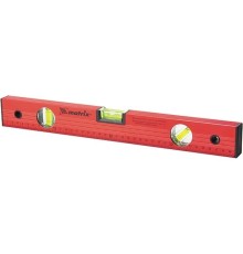 MATRIX Уровень алюминиевый, 2000 мм, 3 глазка, красный, линейка [33241]