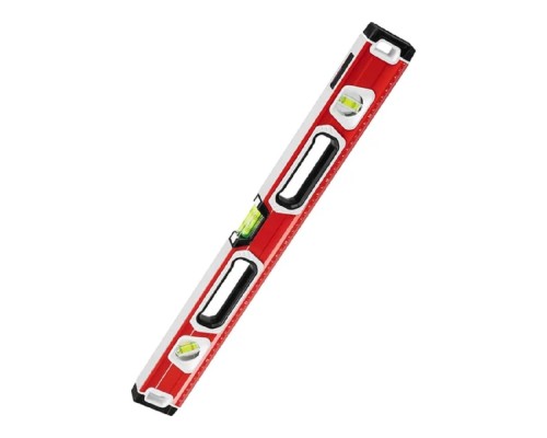 [Лазерные дальномеры, уровни, детекторы] MATRIX Уровень алюминиевый, магнит., фрезерованный, 3 глазка (1 зеркал.), 2 комп. рукоятки, 600 мм [34731]