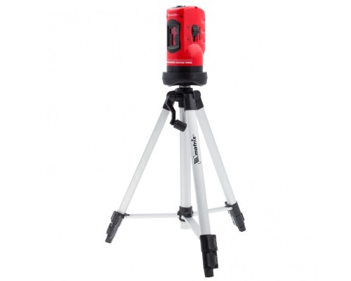 [Рулетки] MATRIX Уровень лазерный, 100 мм, штатив 1260 мм, самовыравнивающийся [35023]