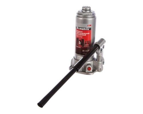 [Домкраты] MATRIX Домкрат гидравлический бутылочный, 8 т, h подъема 230–457 мм [50723]