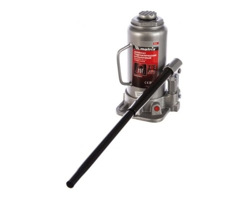 [Домкраты] MATRIX Домкрат гидравлический бутылочный, 15 т, h подъема 230–460 мм [50729]