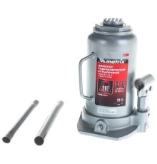 MATRIX Домкрат гидравлический бутылочный, 20 т, h подъема 242–452 мм [50731]