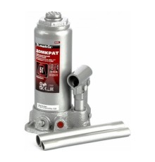 MATRIX Домкрат гидравлический бутылочный, 5 т, h подъема 216–413 мм, в пласт. кейсе [50756]