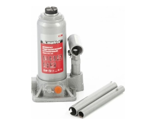 [Домкраты] MATRIX Домкрат гидравлический бутылочный, 3 т, h подъема 178–343 мм [50762]