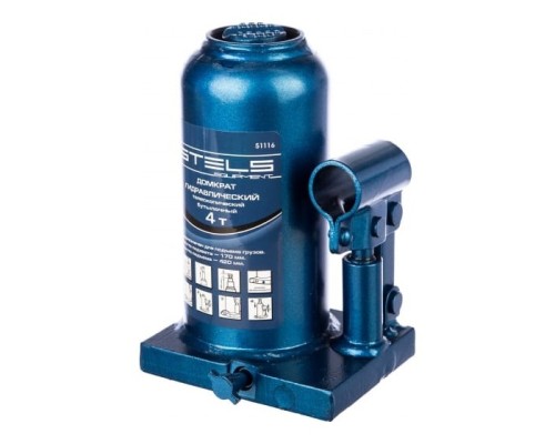 [Домкраты] STELS Домкрат гидравлический бутылочный телескопический, 4 т, h подъема 170–420 мм [51116]