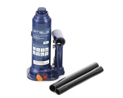[Домкраты] STELS Домкрат гидравлический бутылочный, 2 т, h подъема 178–338 мм [51160]