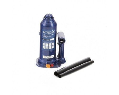 [Домкраты] STELS Домкрат гидравлический бутылочный, 3 т, h подъема 188–363 мм [51161]