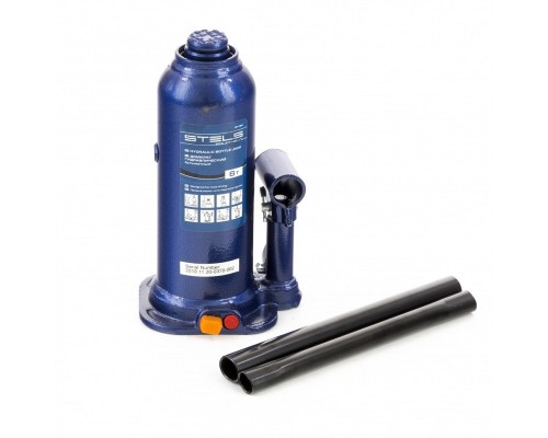 [Домкраты] STELS Домкрат гидравлический бутылочный, 6 т, h подъема 207–404 мм, в пласт. кейсе [51176]
