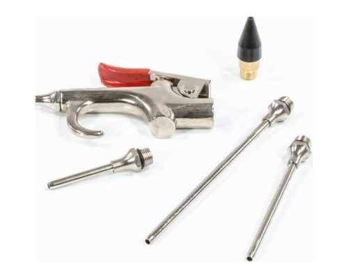 [Компрессоры] MATRIX Набор продувочный пистолет, пневмат. в комплекте с насадками, 4 шт. [57338]