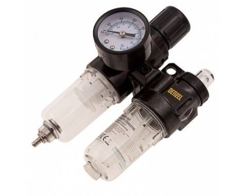 [Компрессоры] Denzel Блок подготовки воздуха регулятор-фильтр-лубрикатор FLR1500, 10 бар, 1500 л/мин, 1/4