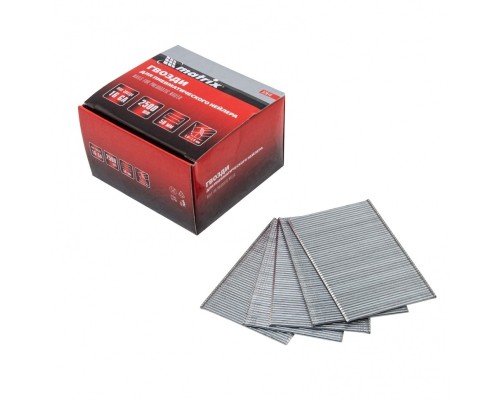 [Компрессоры] MATRIX Гвозди 16GA для пневм. нейлера сечение 1,6х1,4, длина 50 мм, 2500 шт [57615]