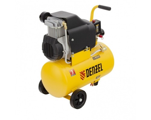 [Компрессоры] Denzel Компрессор воздушный DLC1300/24 безмасляный 1,3 кВт, 24 литра, 206 л/мин [58171]