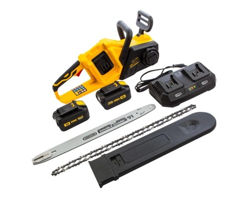 [Пила] Denzel Цепная пила аккумуляторная бесщет. RCS400-36, Li-ion, 36 В, 4 Ач, шина 400 мм [58610]