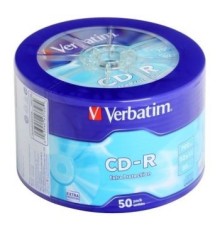 Verbatim  Диски CD-R  50 шт. Printable InkJet, 52-x 700Mb, Cake Box [43309/43438]