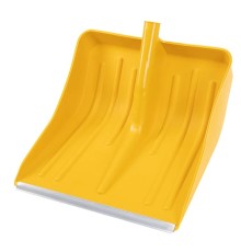 СИБРТЕХ Лопата для уборки снега пластиковая, желтая, 420х425 мм, без черенка, Россия [61616]