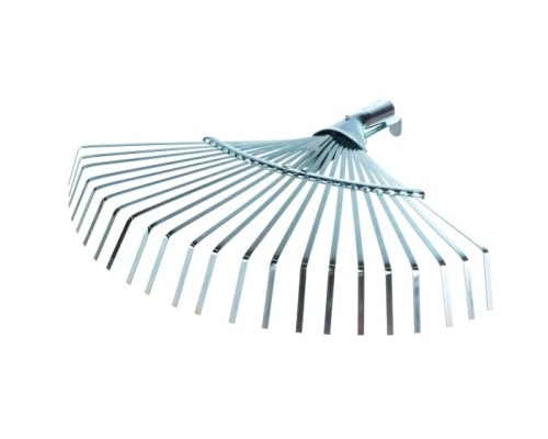 [Грабли, Вилы, Лопаты] Грабли веерные стальные, 300-480 мм, 22 плоских зуба, оцинкованные,раздвижные, без черенка// Palisad
