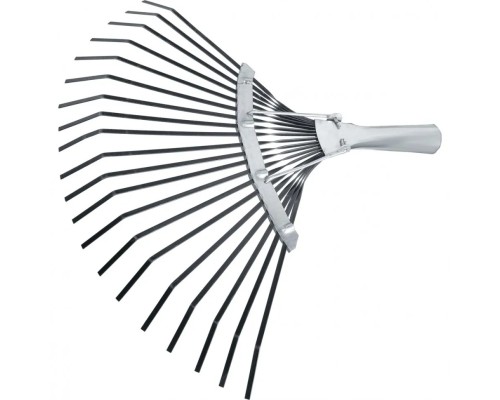 [Грабли, Вилы, Лопаты] СИБРТЕХ Грабли веерные стальные, 385 мм, 20 плоских зубьев, оксидированные, без черенка, Россия [61778]