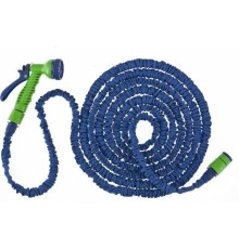 СИБРТЕХ Набор поливочный, растягивающийся шланг 15м, 7-реж пистолет, соед., адаптер [67544]