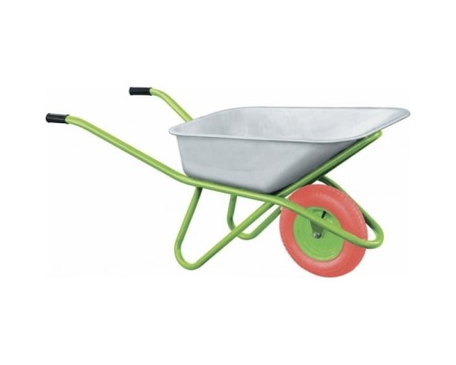 [Тачки] СИБРТЕХ Тачка садово-строительная с PU колесом, грузоподъемность 180 кг, объем 90 л [68968]