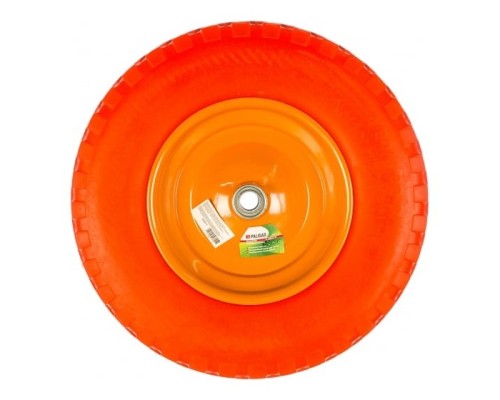 [Тачки] Колесо полиуретановое 4.80/4-8, длина оси 90мм, подшипник 20мм//Palisad