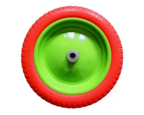 [Тачки] СИБРТЕХ Колесо полиуретановое 3.00-8, длина оси 80мм, подшипник 20мм [689795]