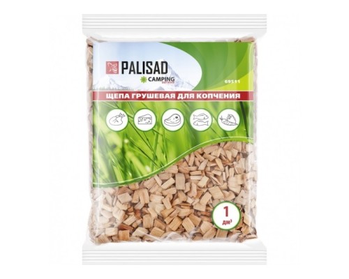 [Мангалы, шампуры] PALISAD Щепа грушевая для копчения, Россия Camping [69511]