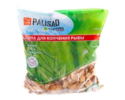 [Мангалы, шампуры] PALISAD Щепа для копчения рыбы (ольха+бук+чабрец), Россия Camping [69513]