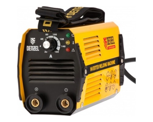 [Сварочное оборудование, Инверторы] Denzel Аппарат инвертор. дуговой сварки DS-160 Compact, 160 А, ПВ 70%, диам.эл. 1,6-3,2 мм [94371]