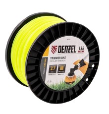 Denzel Леска для триммера квадрат, 2,7м х 138м, на DIN катушке FLEX CORD [96293]
