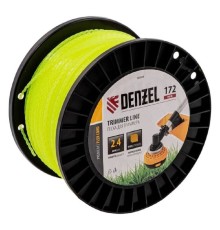 Denzel Леска для триммера зубчатый квадрат, 2,4мм х 172м, на DIN катушке FLEX CORD [96804]