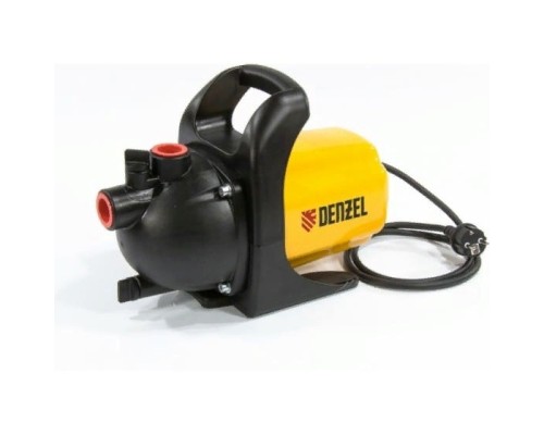 [Насосы] Denzel Садовый поверхностный насос GP600, 600 Вт, 3000 л/ч, подъем 35 м, пластик [97201]