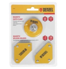 Denzel Набор из 2 магнитных сварочных фиксаторов и магнитной клеммы 