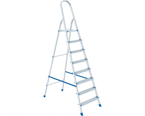 [Лестницы, стремянки] СИБРТЕХ Стремянка, 8 ступеней, алюминиевая, Россия [97718]