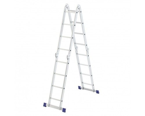 [Лестницы, стремянки] СИБРТЕХ Лестница шарнирная алюминиевая, 4х4, Россия [97882]