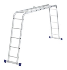 СИБРТЕХ Лестница шарнирная алюминиевая, 2х4+2х5, Россия [97884]
