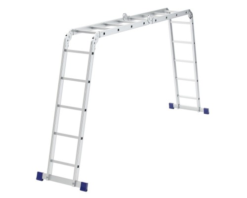 [Лестницы, стремянки] СИБРТЕХ Лестница шарнирная алюминиевая, 2х4+2х5, Россия [97884]