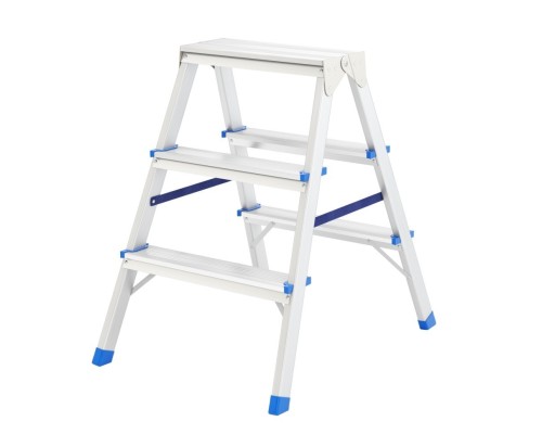 [Лестницы, стремянки] СИБРТЕХ Стремянка двусторонняя 3ст., алюминиевая, Россия [97923]