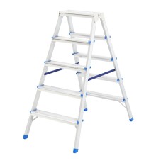 СИБРТЕХ Стремянка двусторонняя 5ст., алюминиевая, Россия [97925]