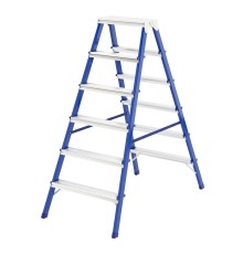 СИБРТЕХ Стремянка двусторонняя 6ст., стальная, Россия [97936]