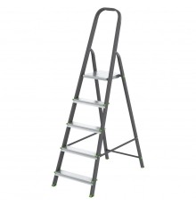 СИБРТЕХ Стремянка, 5 ступеней, стальной профиль, алюминиевые ступени, Россия  [97955]