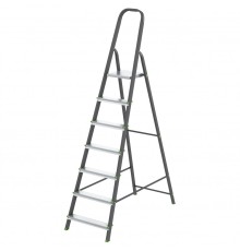 СИБРТЕХ Стремянка, 7 ступеней, стальной профиль, алюминиевые ступени, Россия  [97957]