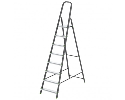 [Лестницы, стремянки] СИБРТЕХ Стремянка, 8 ступеней, стальной профиль, алюминиевые ступени, Россия  [97958]