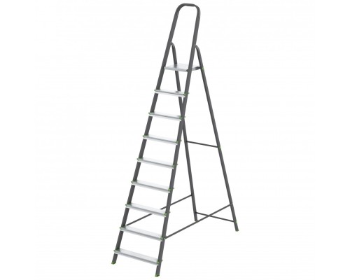 [Лестницы, стремянки] СИБРТЕХ Стремянка, 9 ступеней, стальной профиль, алюминиевые ступени, Россия  [97959]