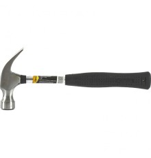 SPARTA Молоток-гвоздодер, 450 г, боек 27 мм, металлическая трубчатая обрезиненная рукоятка [104405]