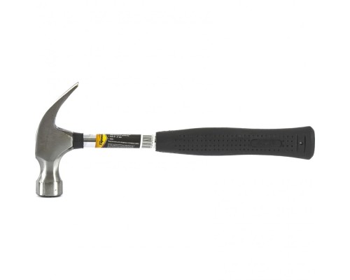 [Молотки] SPARTA Молоток-гвоздодер, 450 г, боек 27 мм, металлическая трубчатая обрезиненная рукоятка [104405]