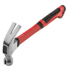 MATRIX Молоток-гвоздодер, 450 г, боек c магнитом, фибергласовая обрезиненная рукоятка [10446]