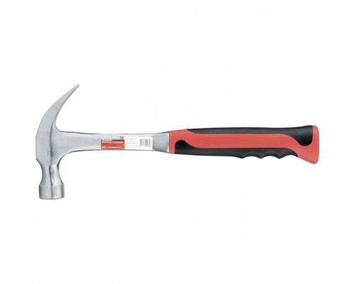 [Молотки] MATRIX Молоток-гвоздодер, 450 г, цельнометаллический, двухкомпонентная рукоятка [10460]